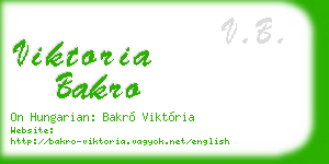 viktoria bakro business card