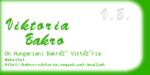 viktoria bakro business card